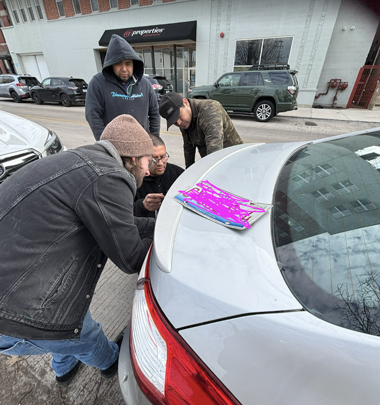 Our certified mechanics inspecting a customer vehicle